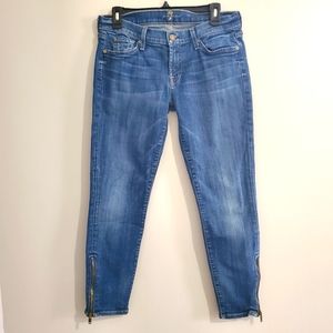 7 for all mankind cropped skinny jeans
